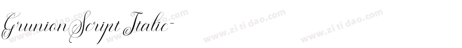 GrunionScript Italic字体转换
